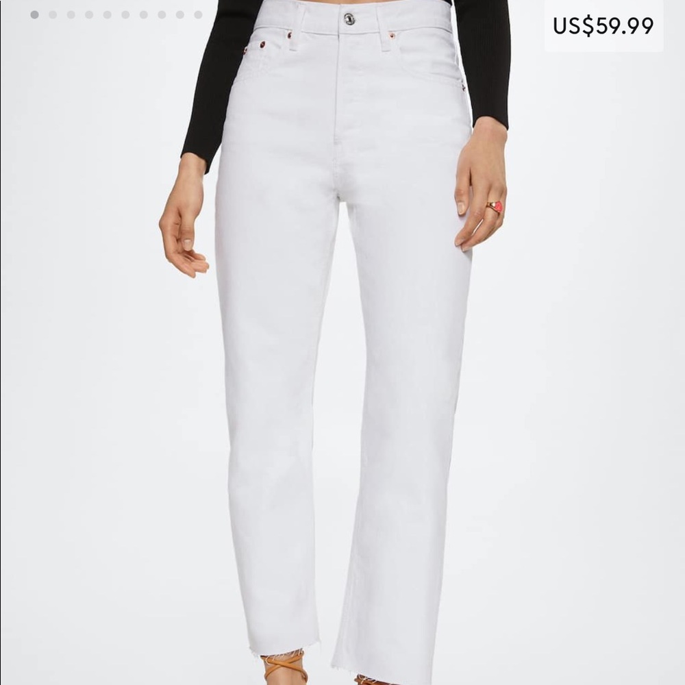 Mango High waist cropped jeans size 4